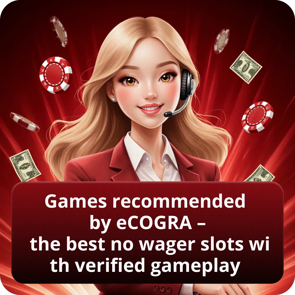 Games recommended by eCOGRA – the best no wager slots with verified gameplay